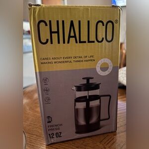CHIALCO 12 oz French Press – New / Never Used